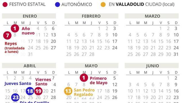 Calendario laboral Valladolid 2019