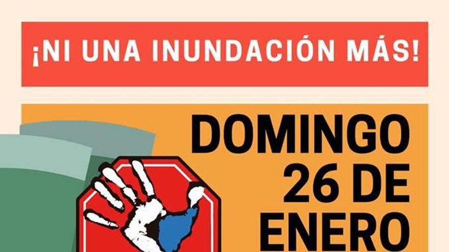 Cartel promocional de la manifestación vecinal en los Alcázares