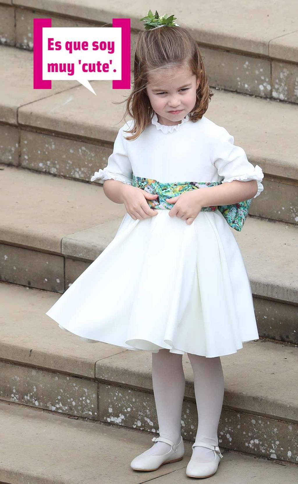 La princesa Charlotte durante la boda de Meghan Markle y el príncipe Harry