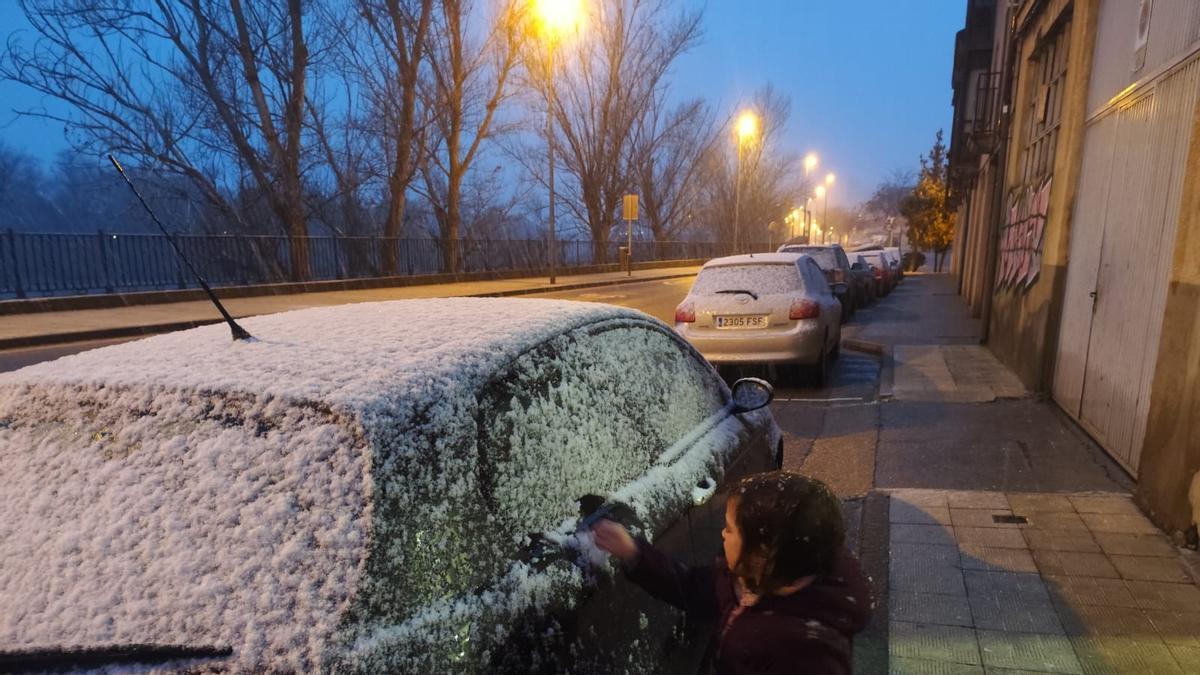 Nieva en zamora esta mañana