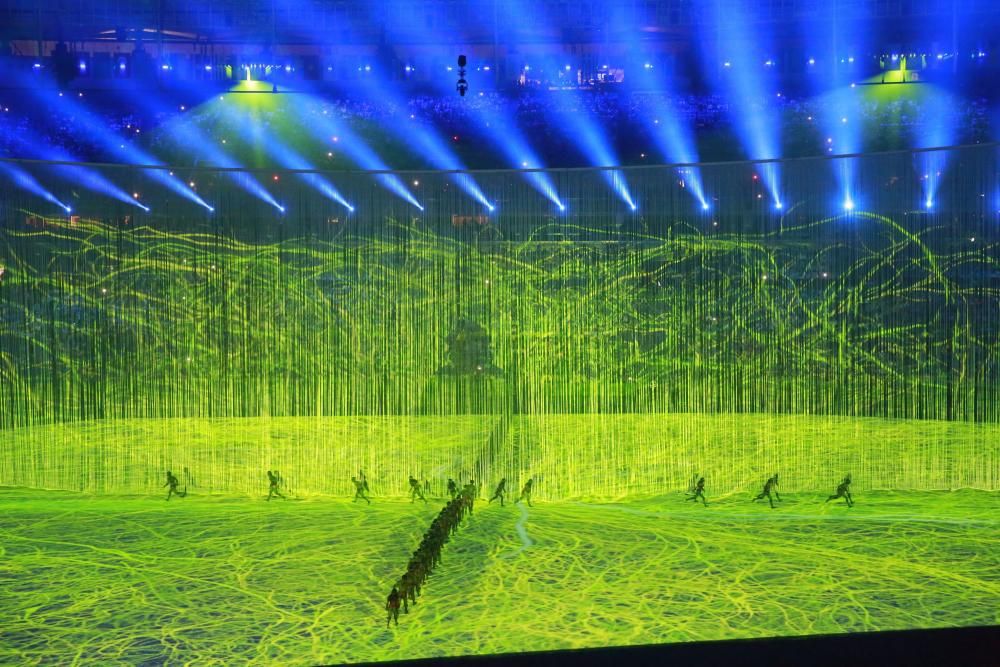 La ceremonia de inauguración de las Olimpiadas recreó el Brasil indígena, las diferentes culturas y las grandes urbes.