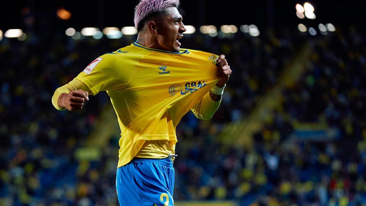 Araujo celebra el 1-0, la noche del viernes, ante el Getafe de Bordalás.