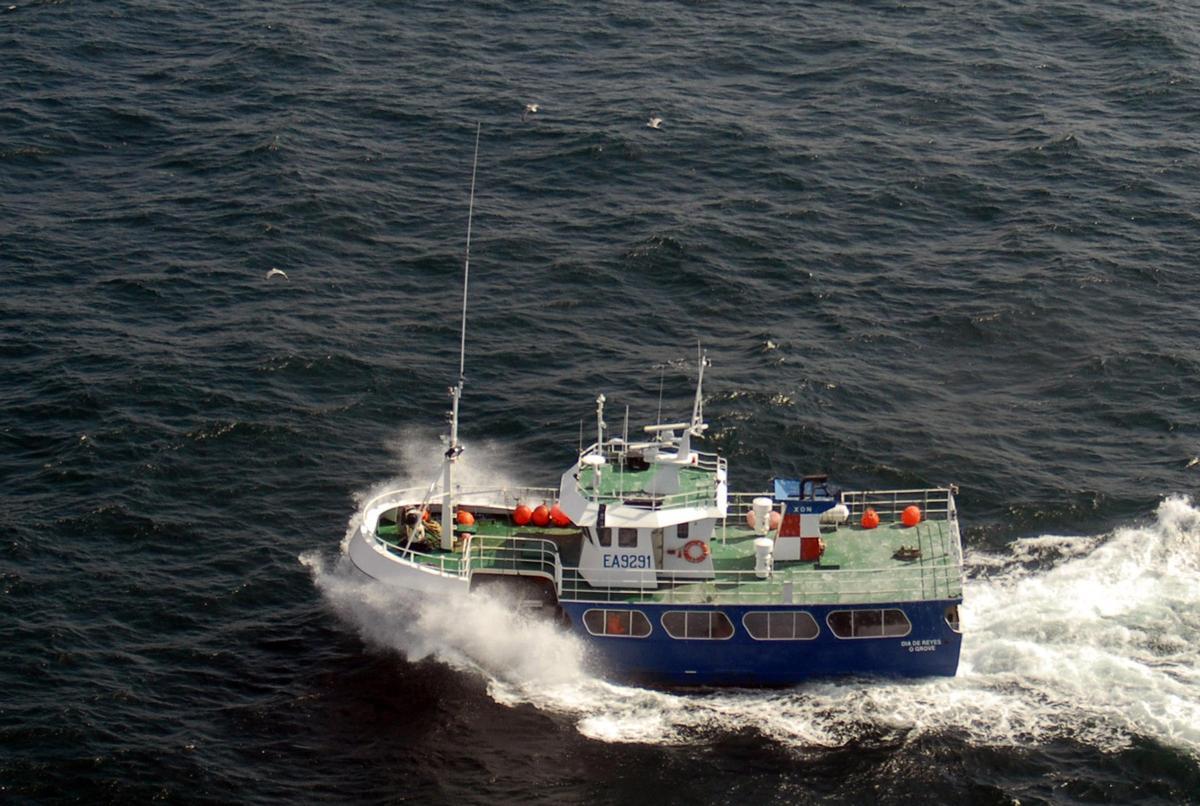 El «Día de Reyes» durante una jornada de pesca.
