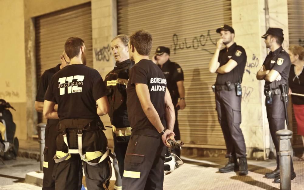 Una niña herida tras el incendio del barrio