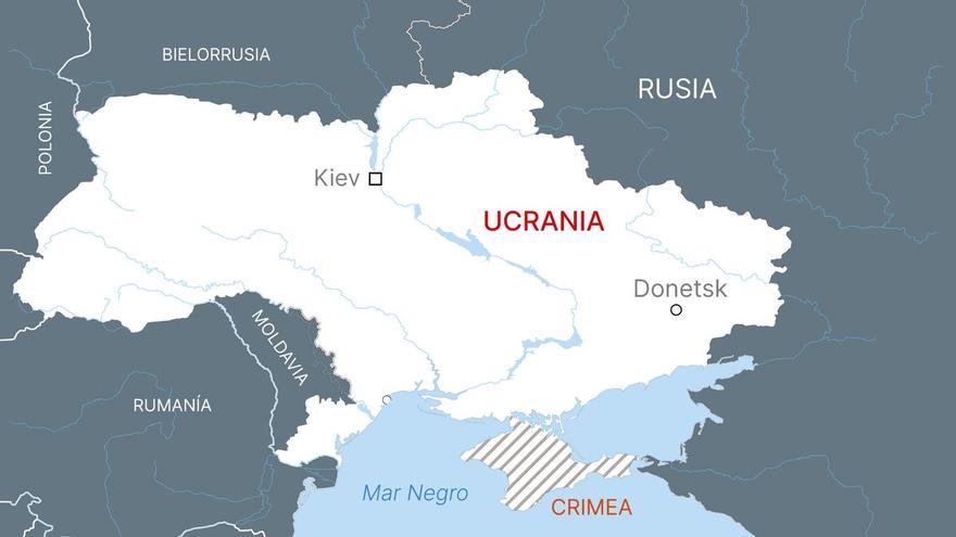 Mapa de Ucrania y Rusia: las zonas rojas del conflicto
