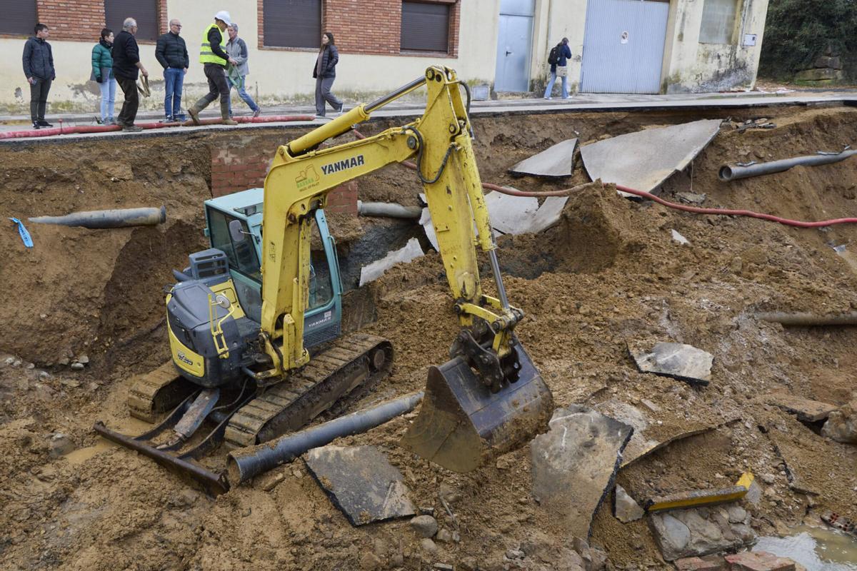 20260202 L'esfondrament parcial del carrer Pla de la Coma a Anglès,