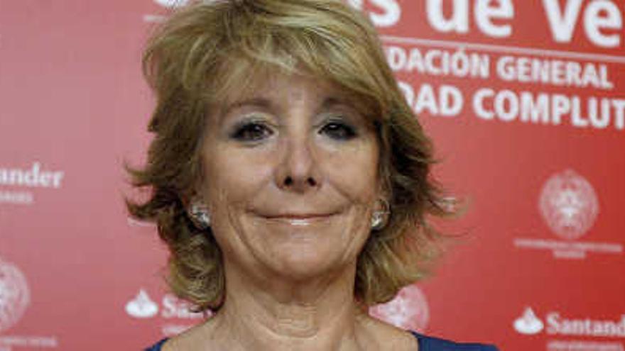 La presidenta de la Comunidad de Madrid, Esperanza Aguirre.