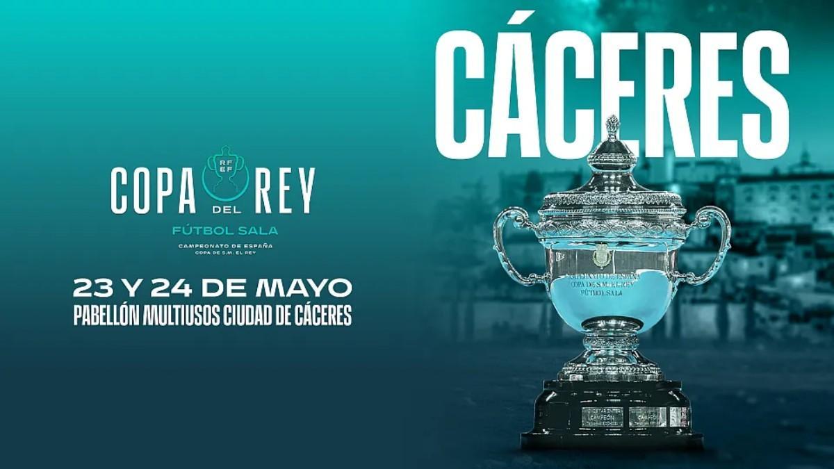 La ciudad de Cáceres albergará la Fase Final de la Copa del Rey de Fútbol Sala