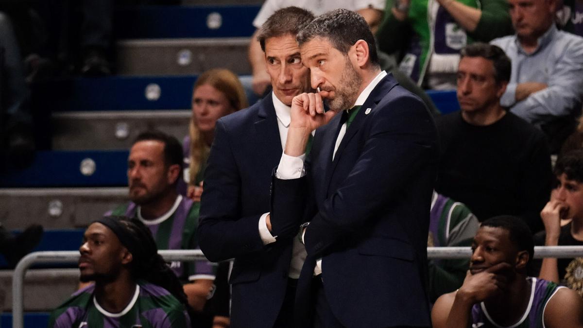 Ibon Navarro, durante el encuentro de este domingo en el Martín Carpena.