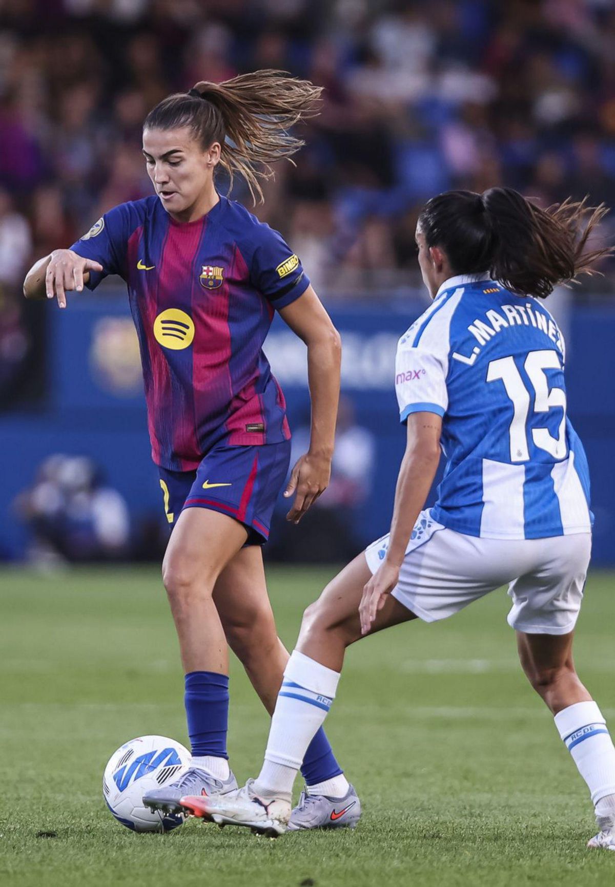 La feina incansable de Patri guia el Barça en el derbi català La feina incansable de Patri guia el Barça en el derbi català