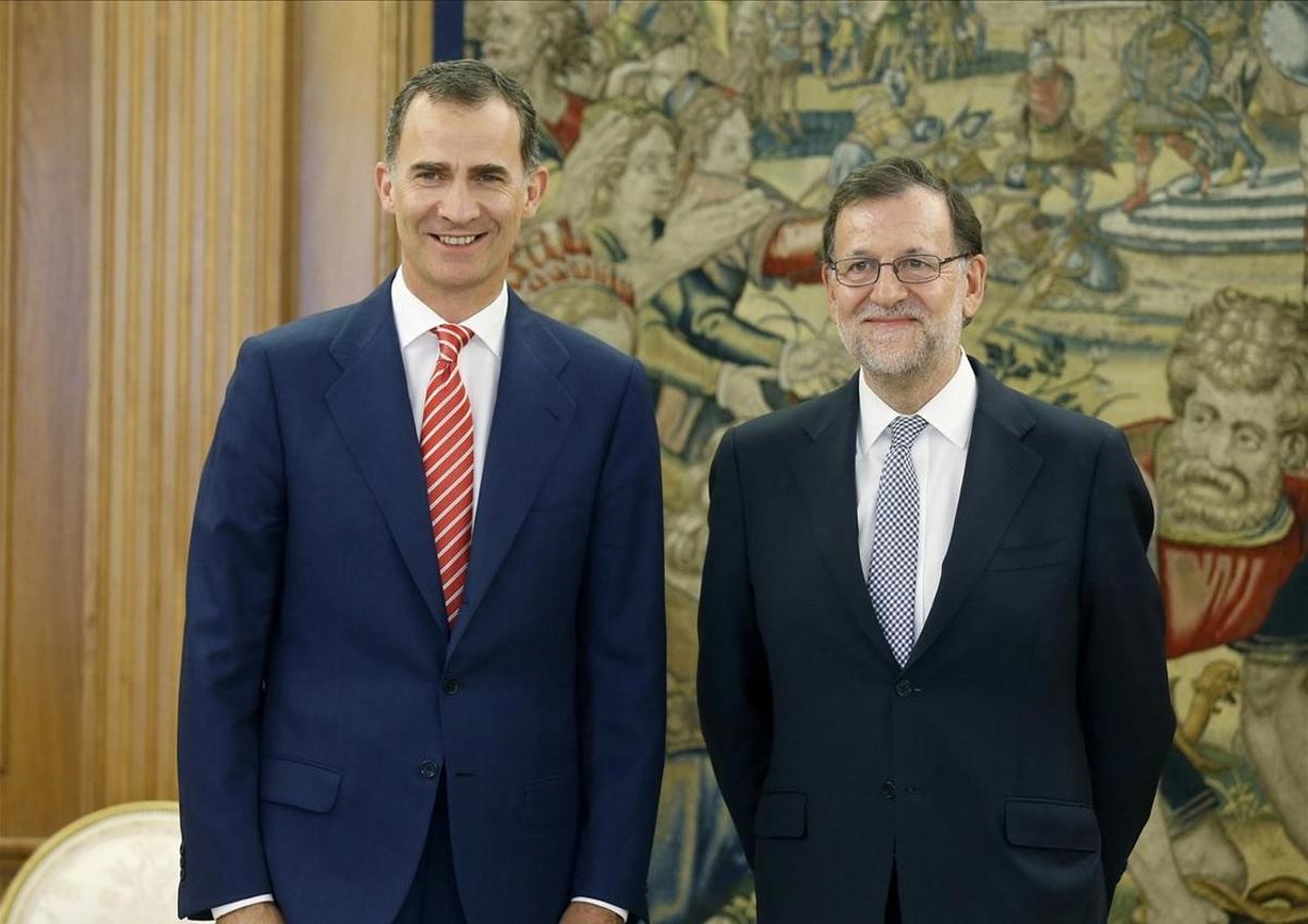 Felip VI i Mariano Rajoy, al Palau de la Zarzuela el juliol passat.