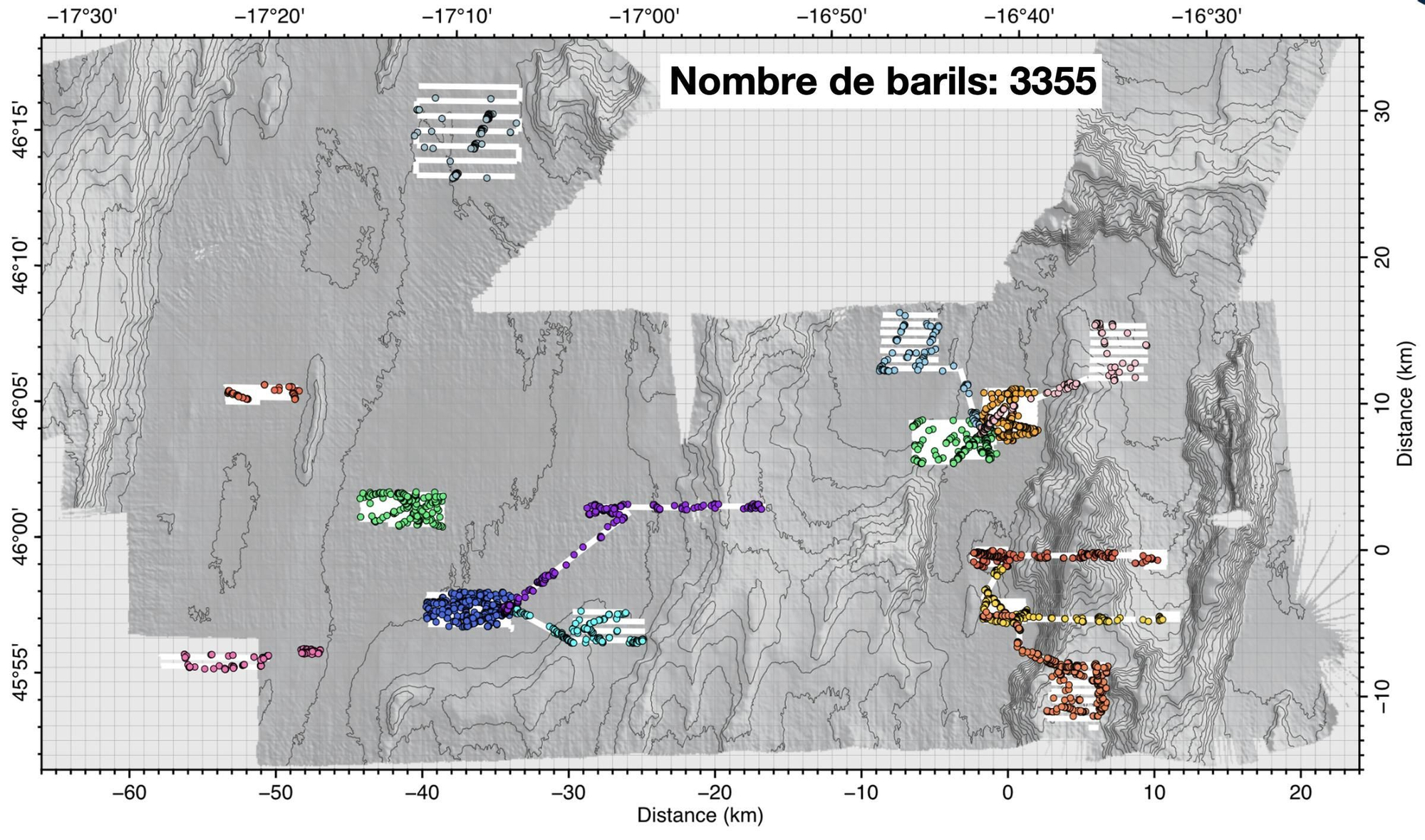La expedición francesa localiza 3.500 bidones radiactivos frente a las costas gallegas