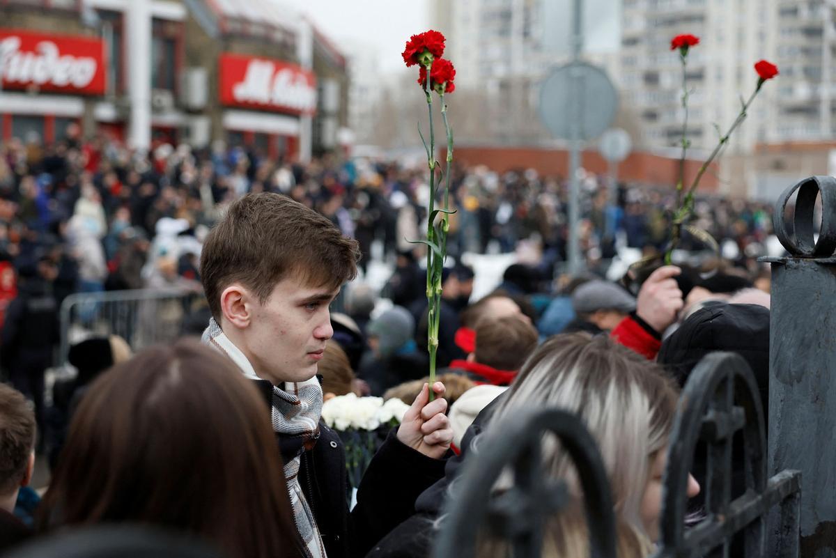 Funeral y ceremonia de despedida del político opositor ruso Alexei Navalny en Moscú