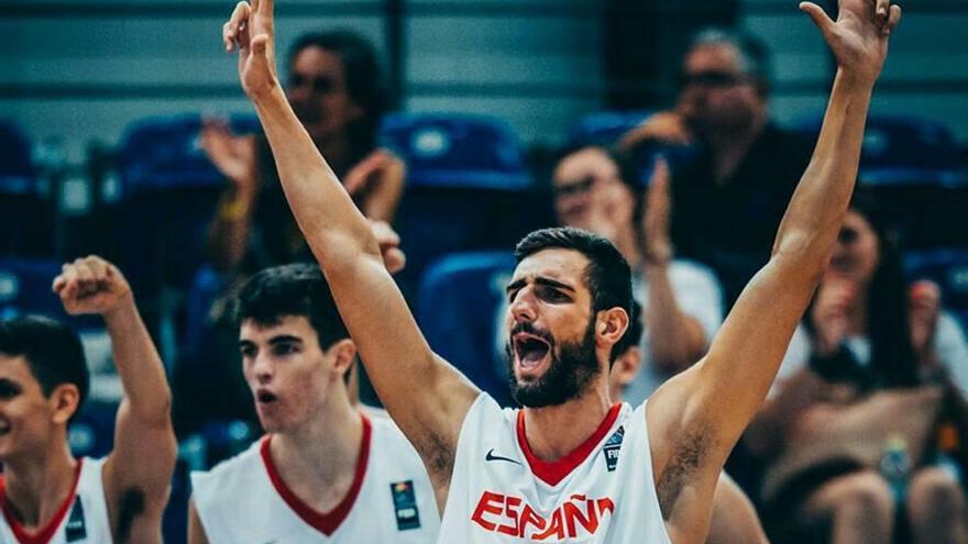 Eric González (17), con la selección española sub-18.