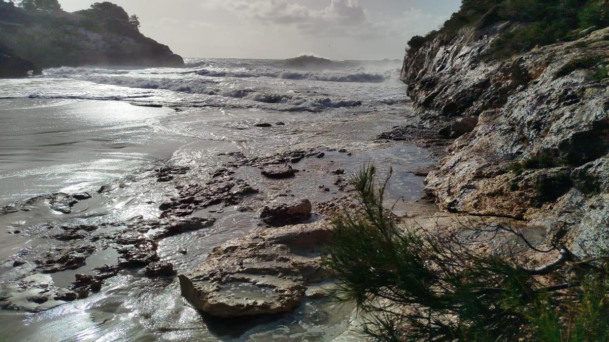 Los efectos de la borrasca en las playas de Manacor