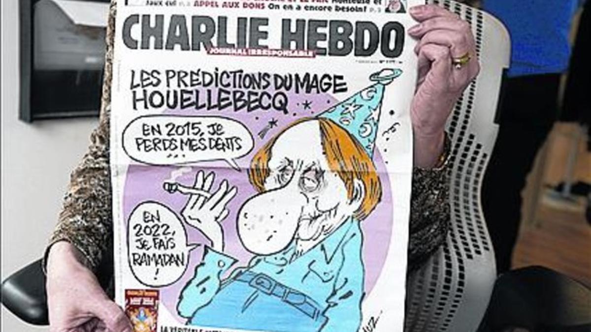 Houellebecq en la última portada de la revista.