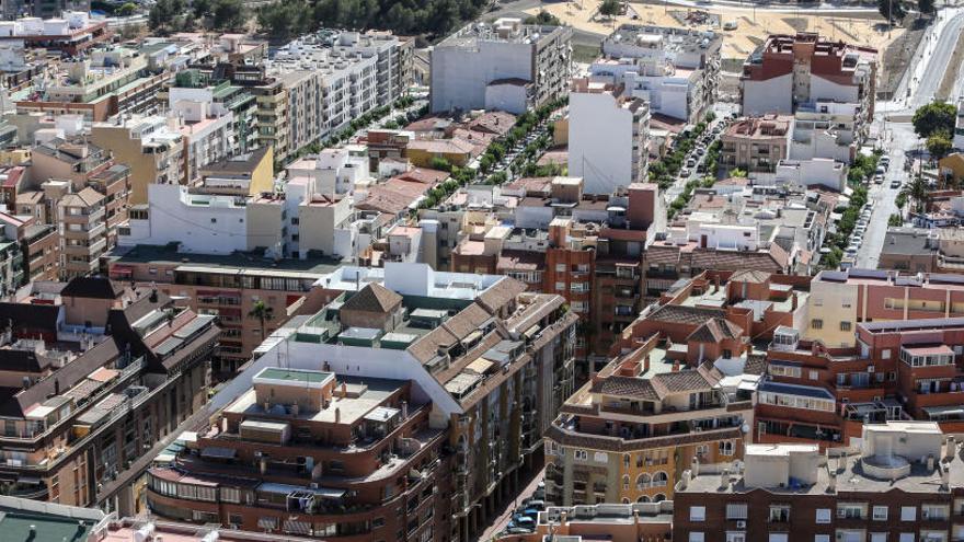 Vista aérea del barrio de Colonia Madrid de Benidorm