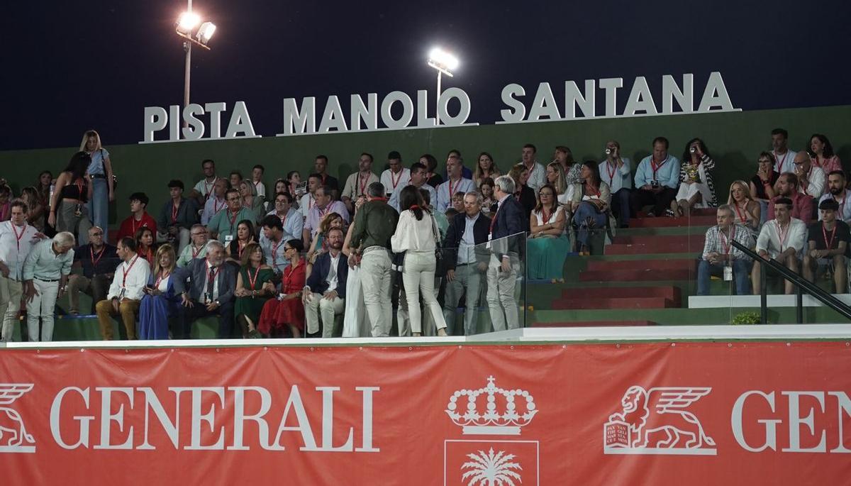 La pista Manolo Santana, ya con su nombre.