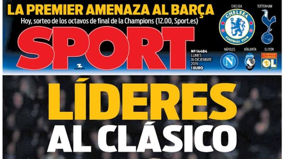 Esta es la portada de SPORT