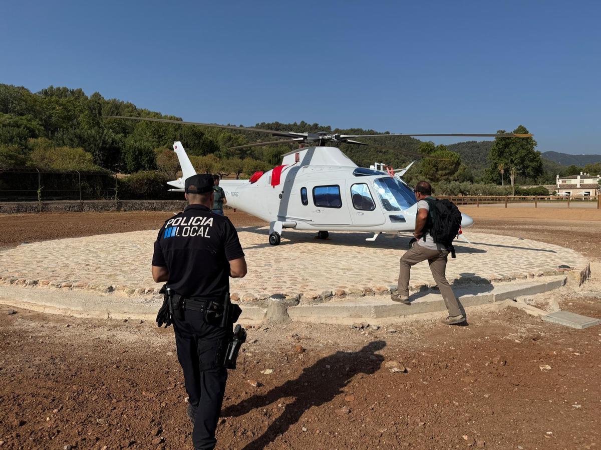 Helipuerto en la finca