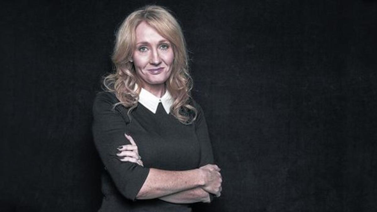 J. K. Rowling, en la presentación de una de sus novelas.