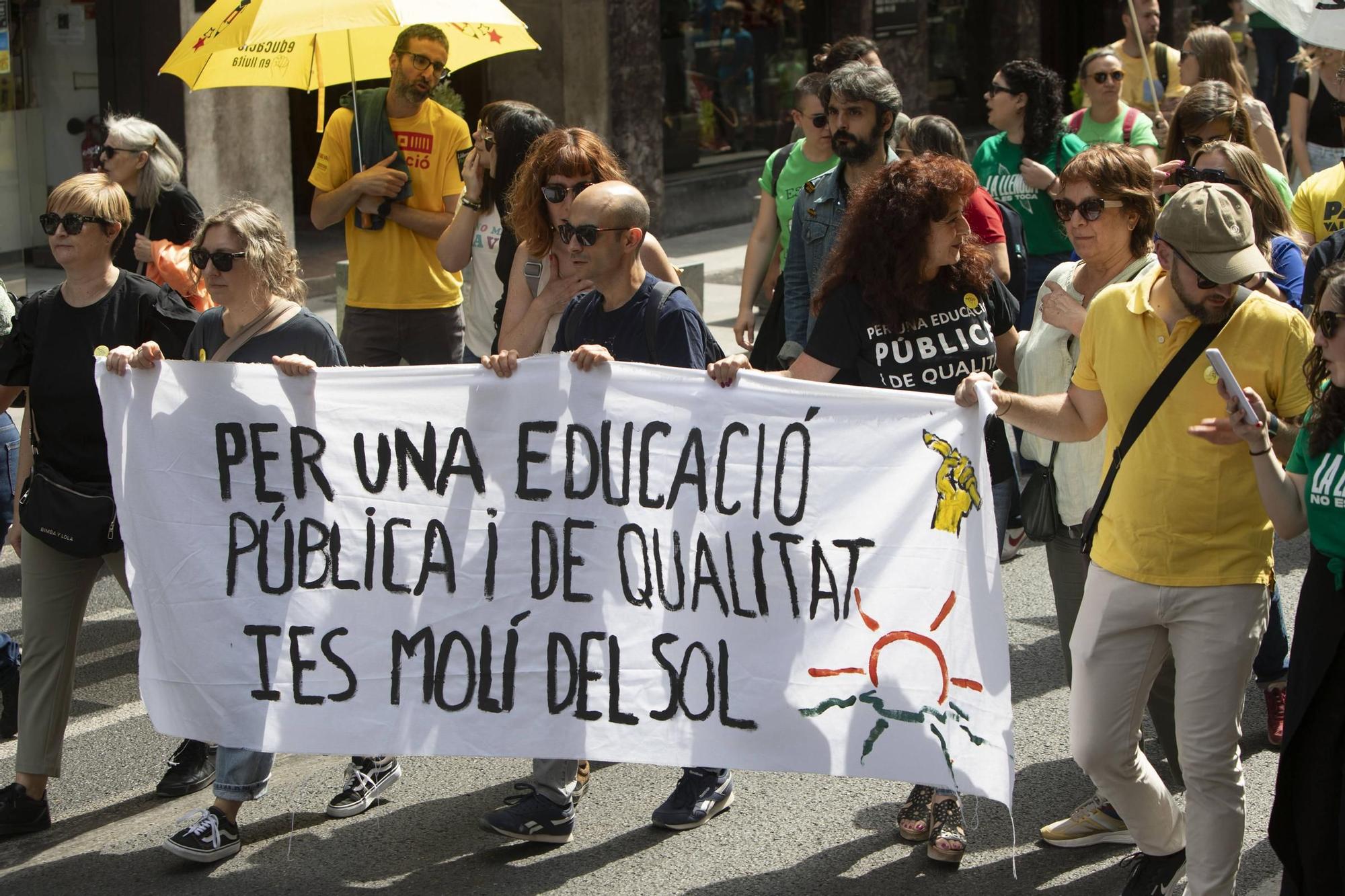 La huelga educativa en València, en imágenes