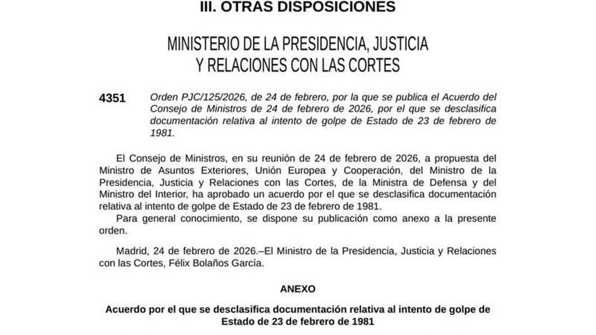 Comprender las lecciones del 23-F refuerza la calidad de nuestro sistema democrático Comprender las lecciones del 23-F refuerza la calidad de nuestro sistema democrático