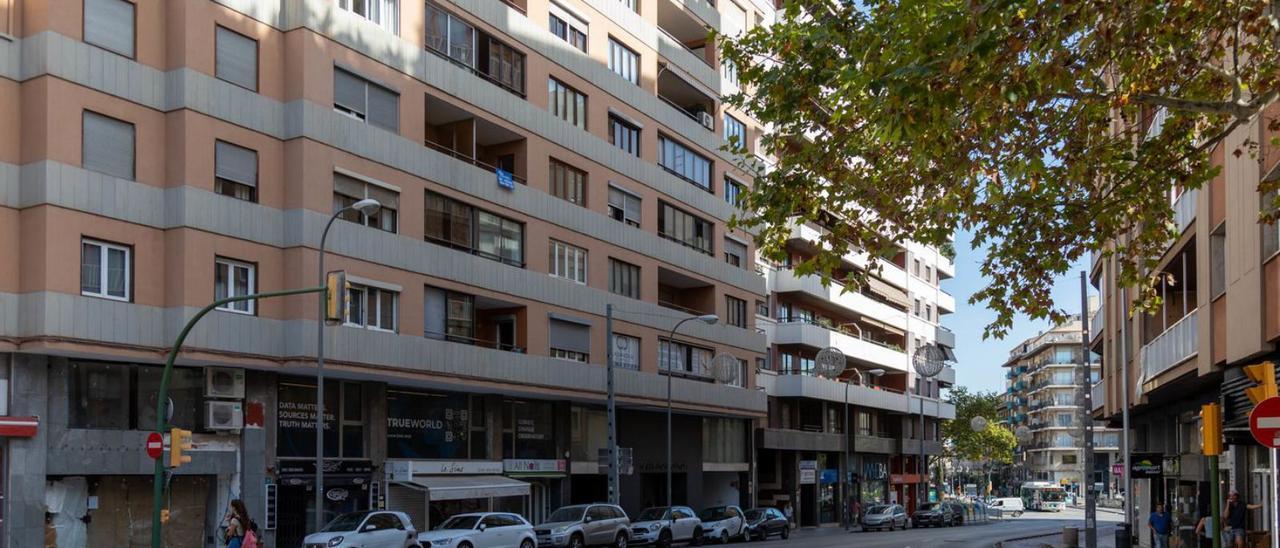 Der Carrer Cataluña in Palma de Mallorca nordwestlich der Altstadt.