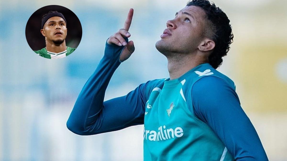 Nelson Deossa en un entrenamiento del Betis