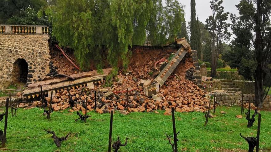 Borrasca Juliette en Mallorca | El temporal provoca destrozos y goteras en la finca pública de Raixa