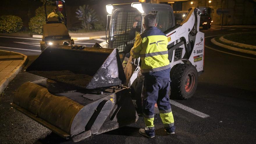 These are accesses to the motorway in the North of Tenerife that are cut this week to pave