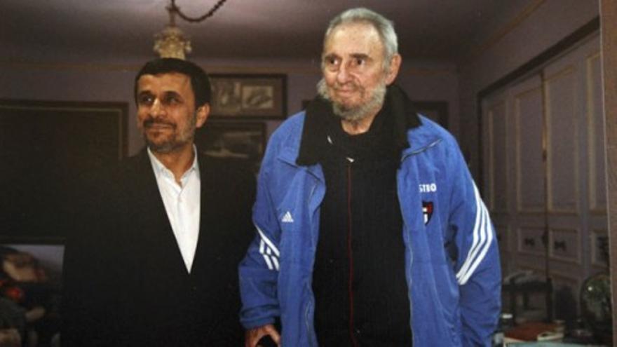 Fotografiada la buena relación entre Mahmud Ahmadinejad y Fidel Castro