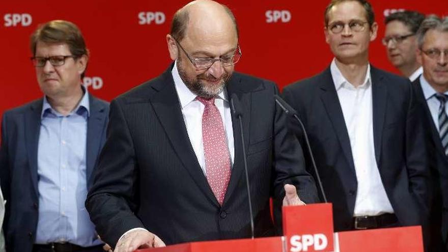 Schulz reconoce la derrota en Renania del Norte-Westfalia. // Efe