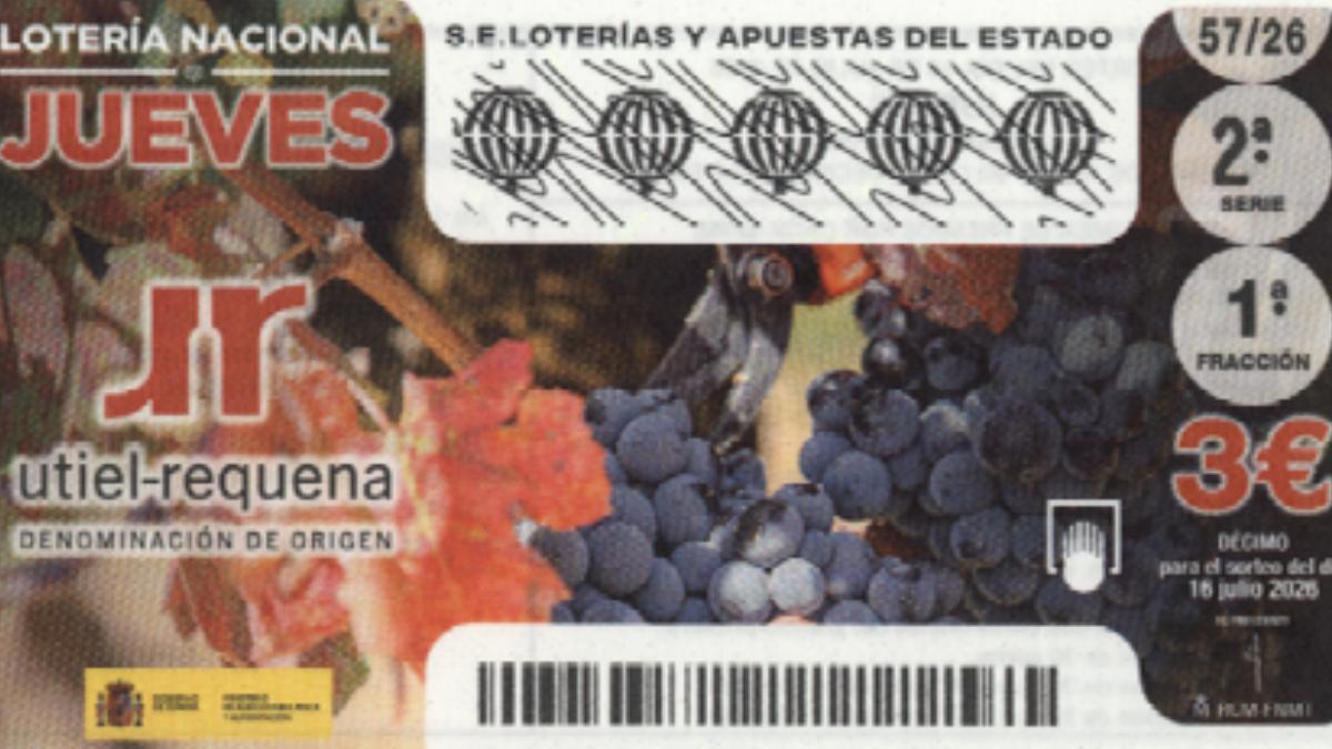 Boleto de la Lotería Nacional del 17 de julio de 2026