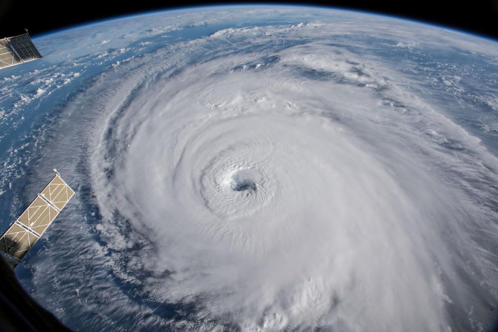 NASA handout photo of a view of Hurricane ...