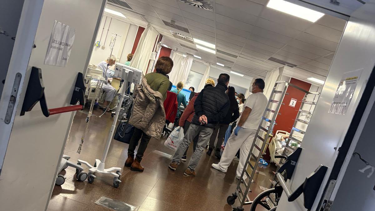 Zona de preingreso de Urgencias de la Arrixaca este miércoles.