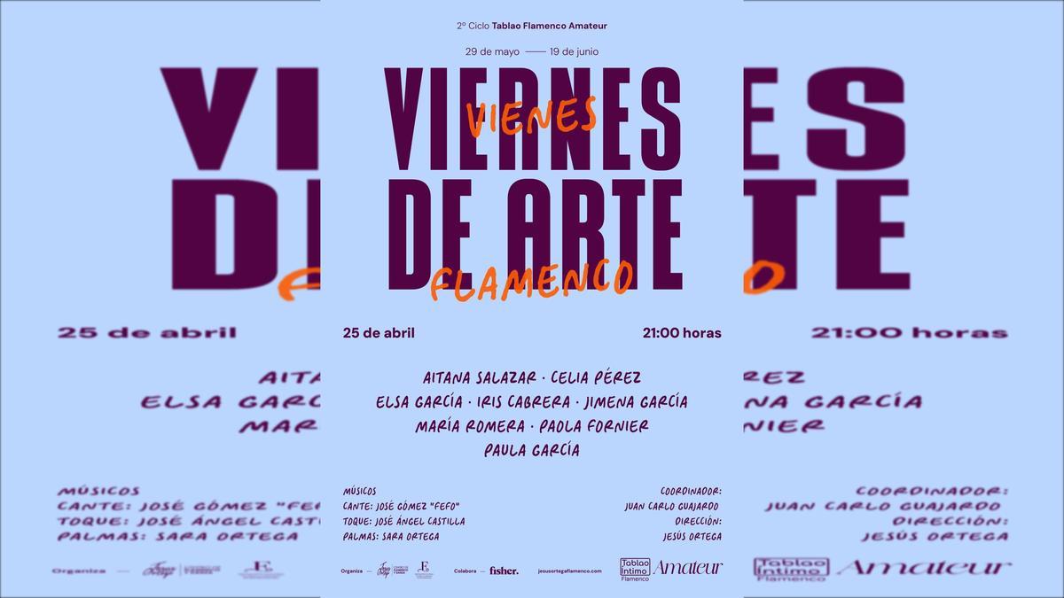 Cartel de Ciclo Viernes de Arte de Flamenco.