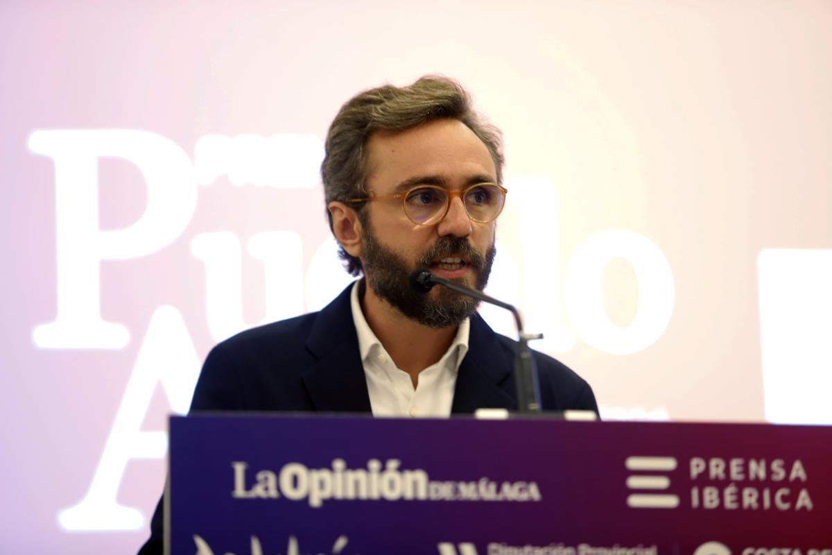 Aitor Moll, consejero delegado de Prensa Ibérica, durante su intervención en el acto