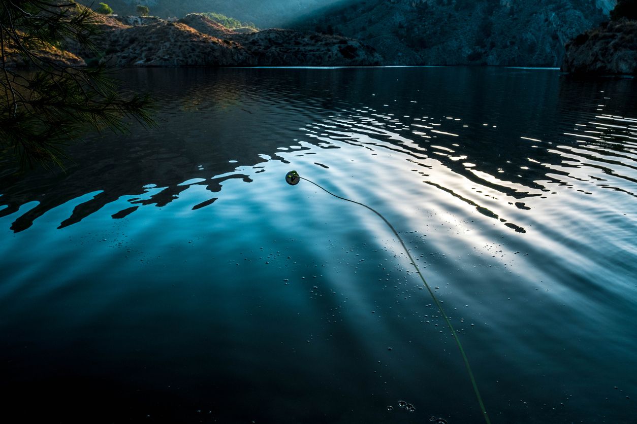 Pantano de Tibi al amanecer.