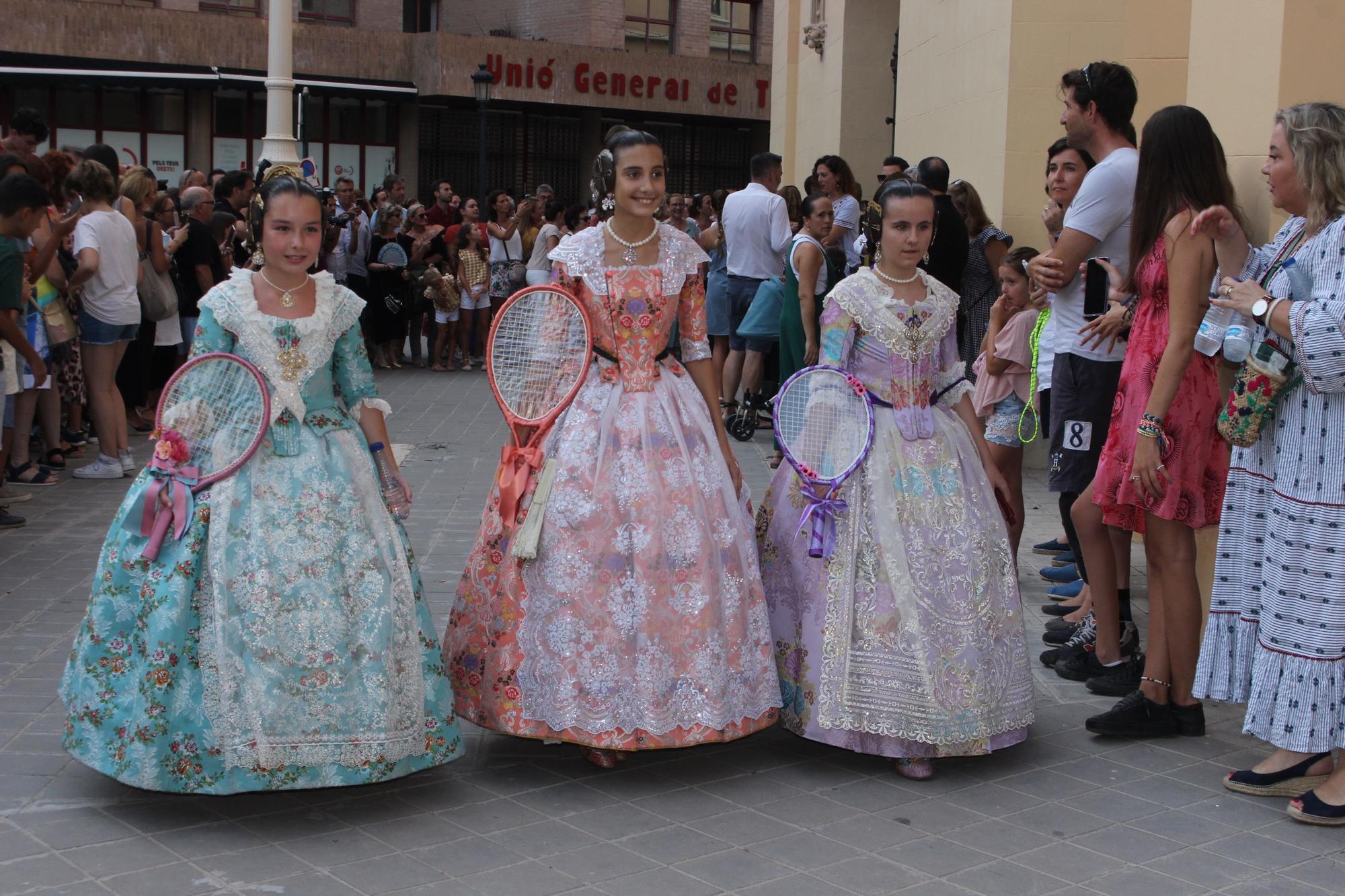 Las candidatas a falleras mayores de València, en la Batalla de Flores