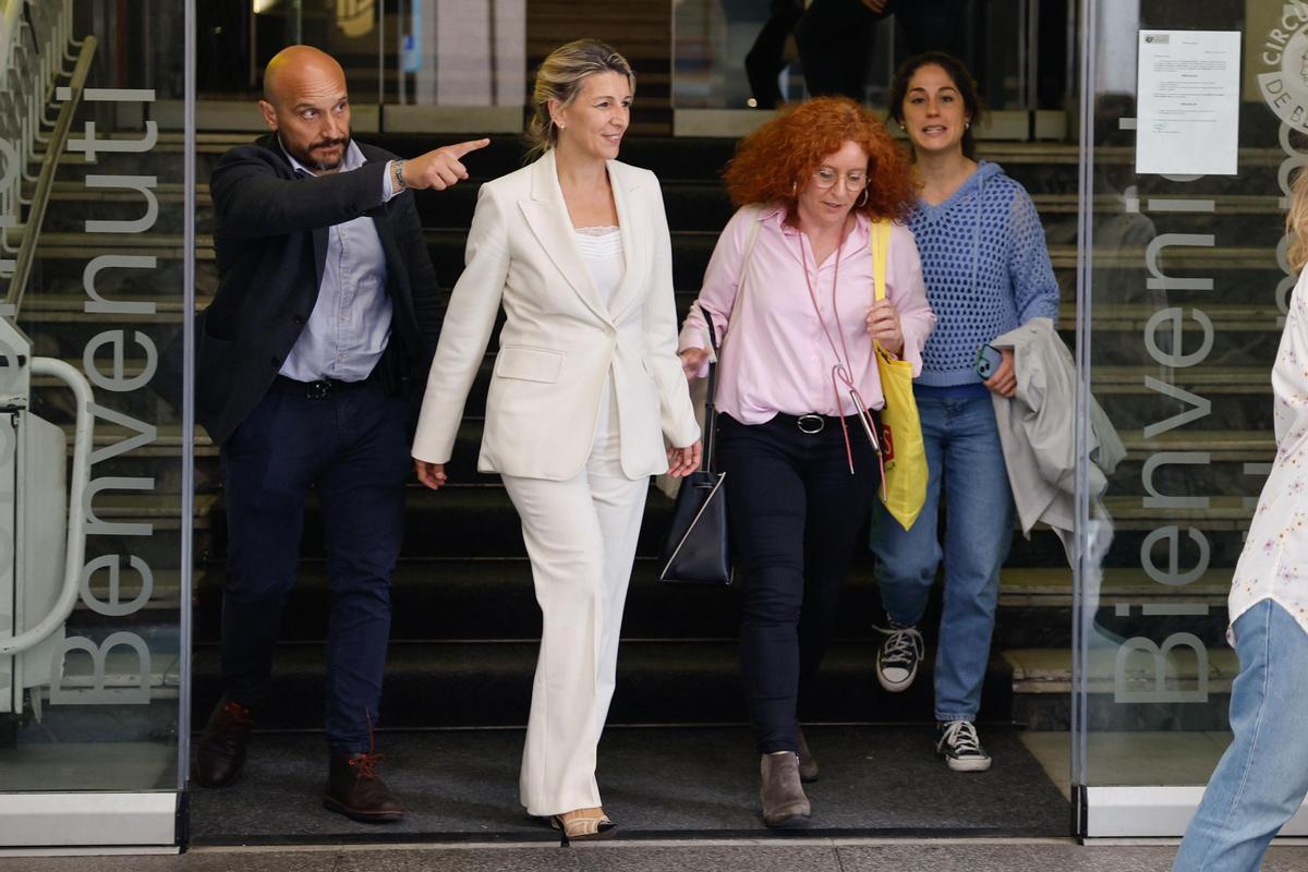 Yolanda Díaz, este lunes tras anunciar su dimisión como líder del partido Sumar.