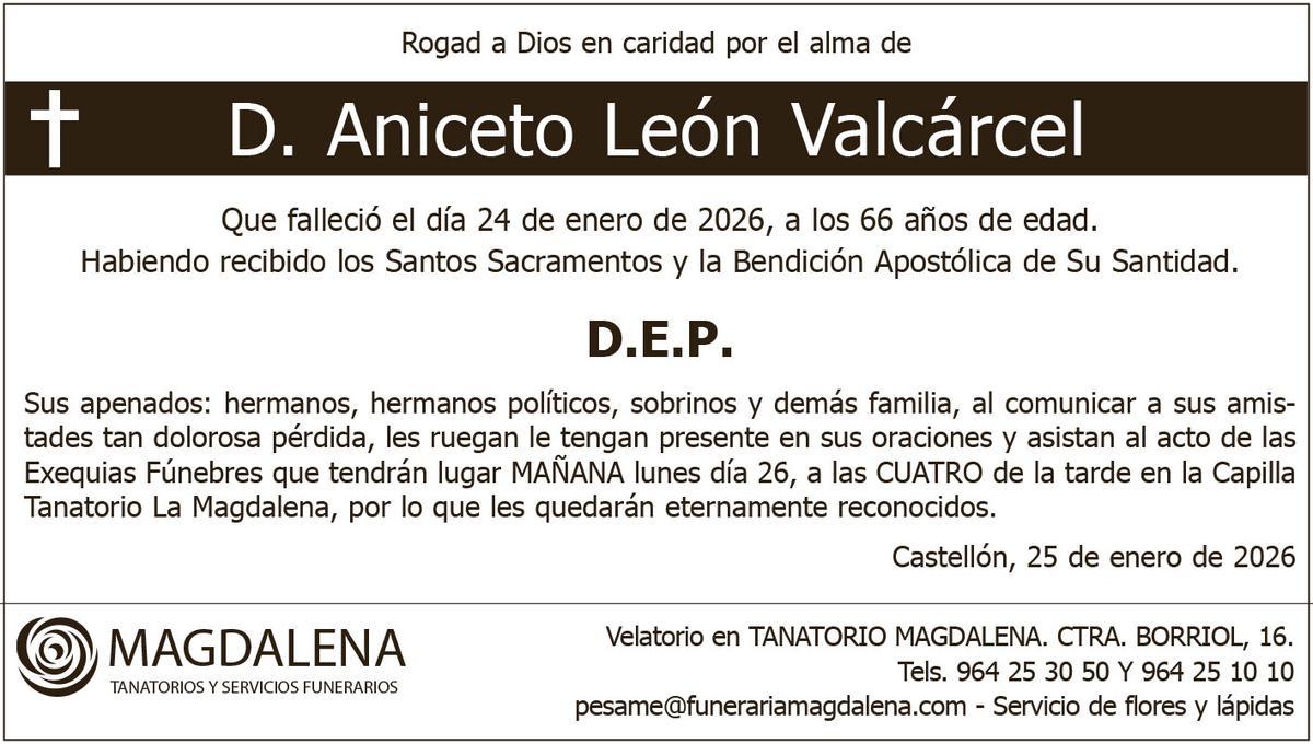 D. Aniceto León Valcárcel