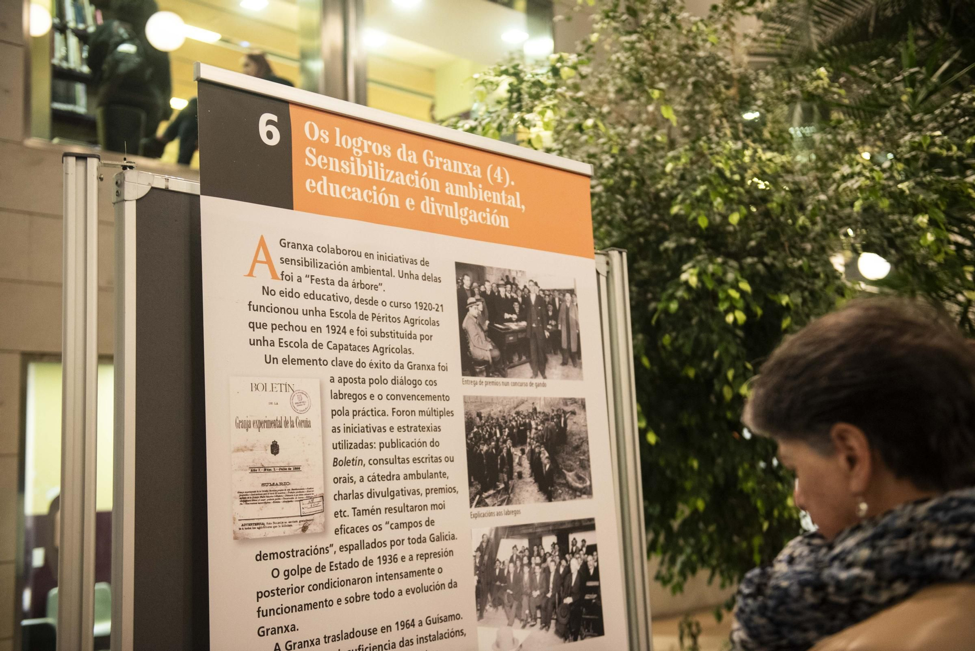 Exposición sobre la granja agrícola de Monelos