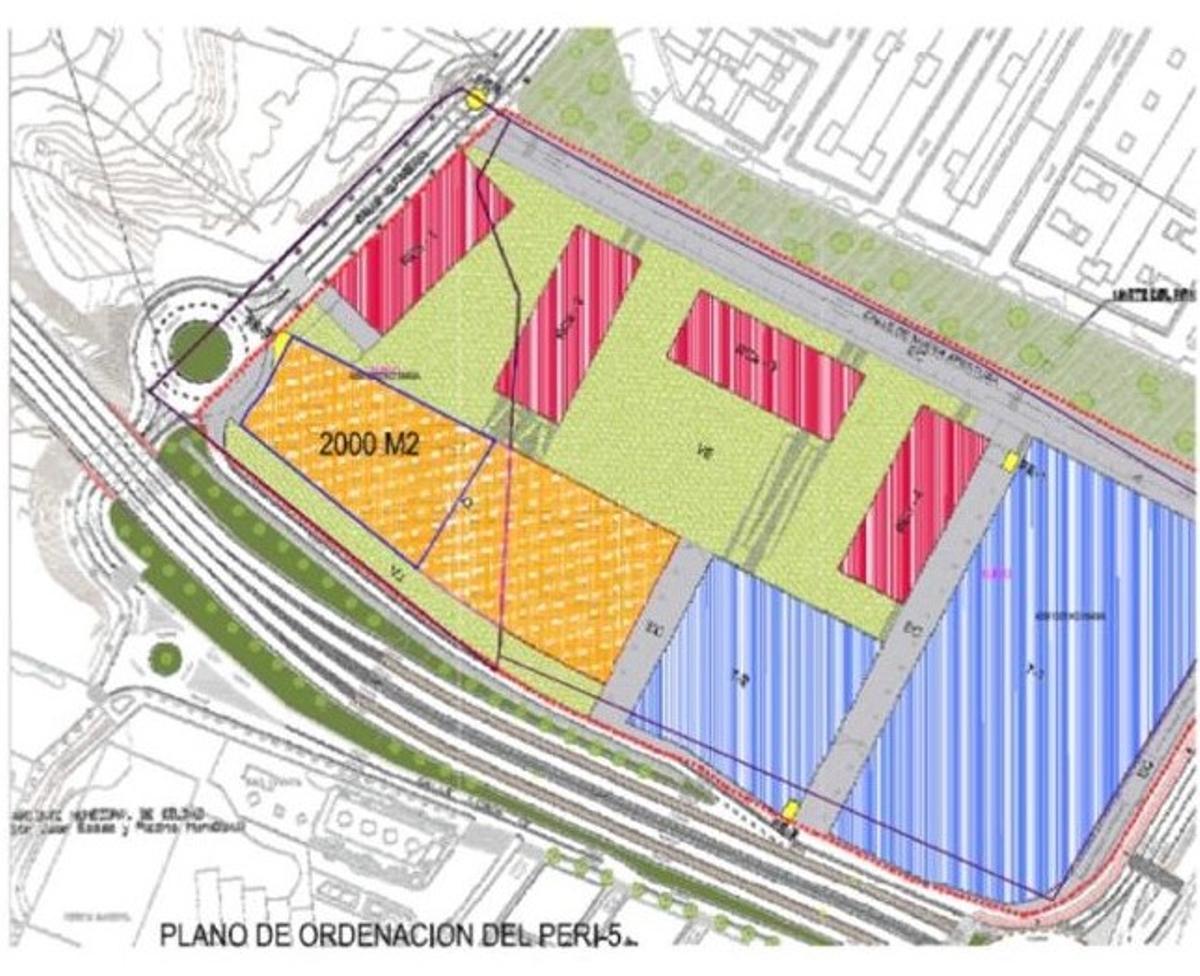 Plano de la nueva escuela infantil que se pretende construir entre los barrios de San Antonio y La Viña.