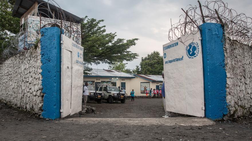 Imagen de archivo de la entrada del Centro de Tránsito para ex niños soldados en Goma, RDC.