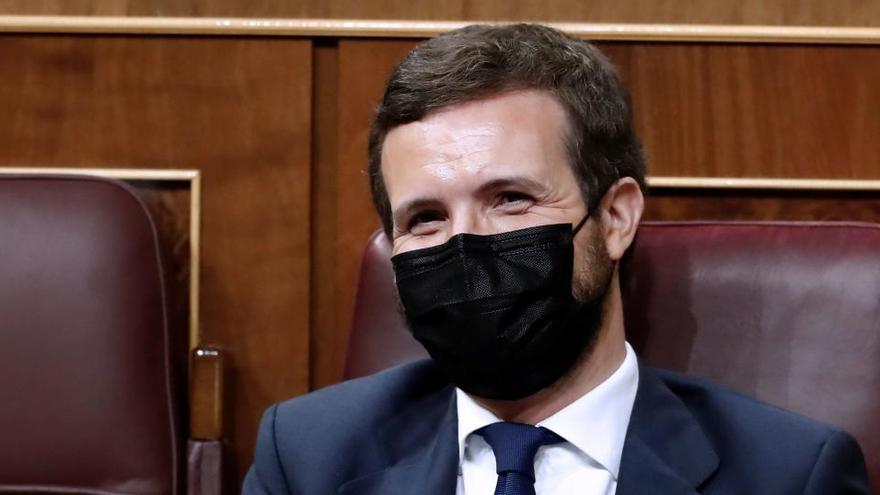 El líder del PP, Pablo Casado