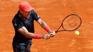 Bautista, durante un partido en el Barcelona Open