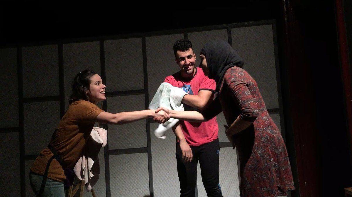 Los tres protagonistas, en una escena de la obra.