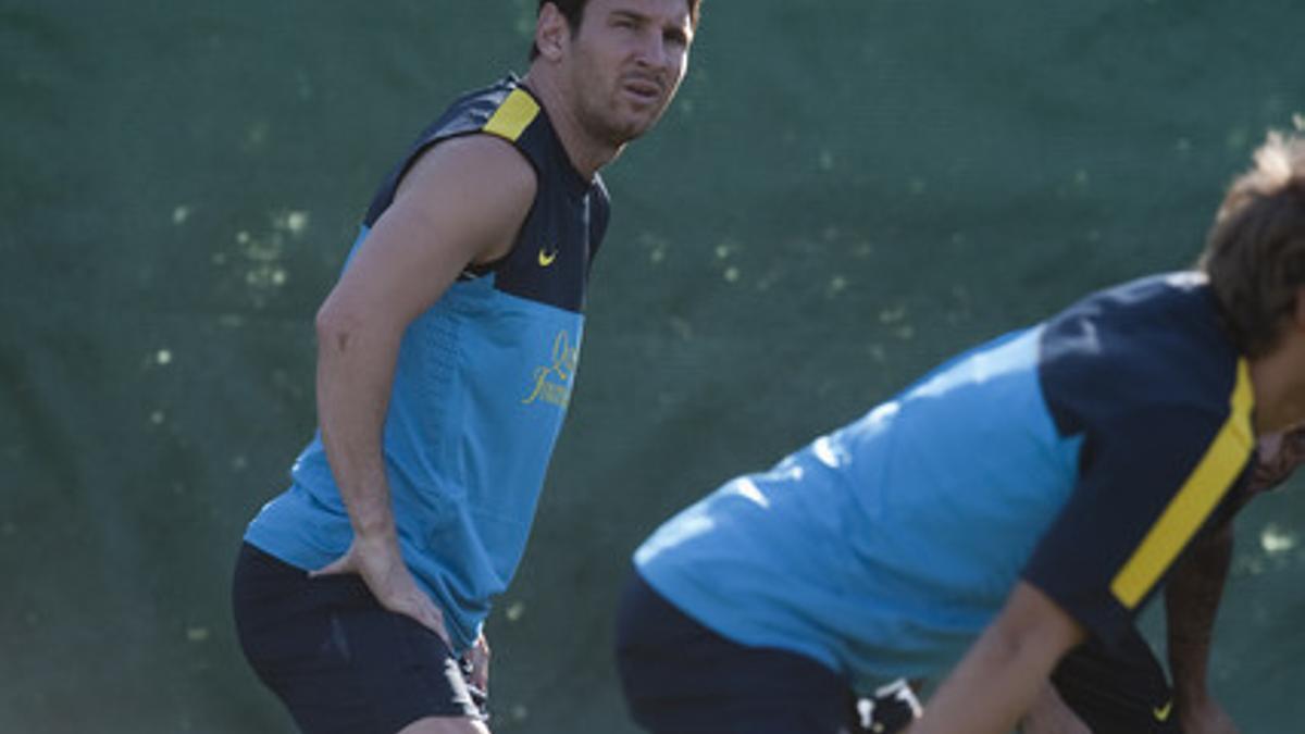 Messi, el pasado 19 de julio, durante un entrenamiento.
