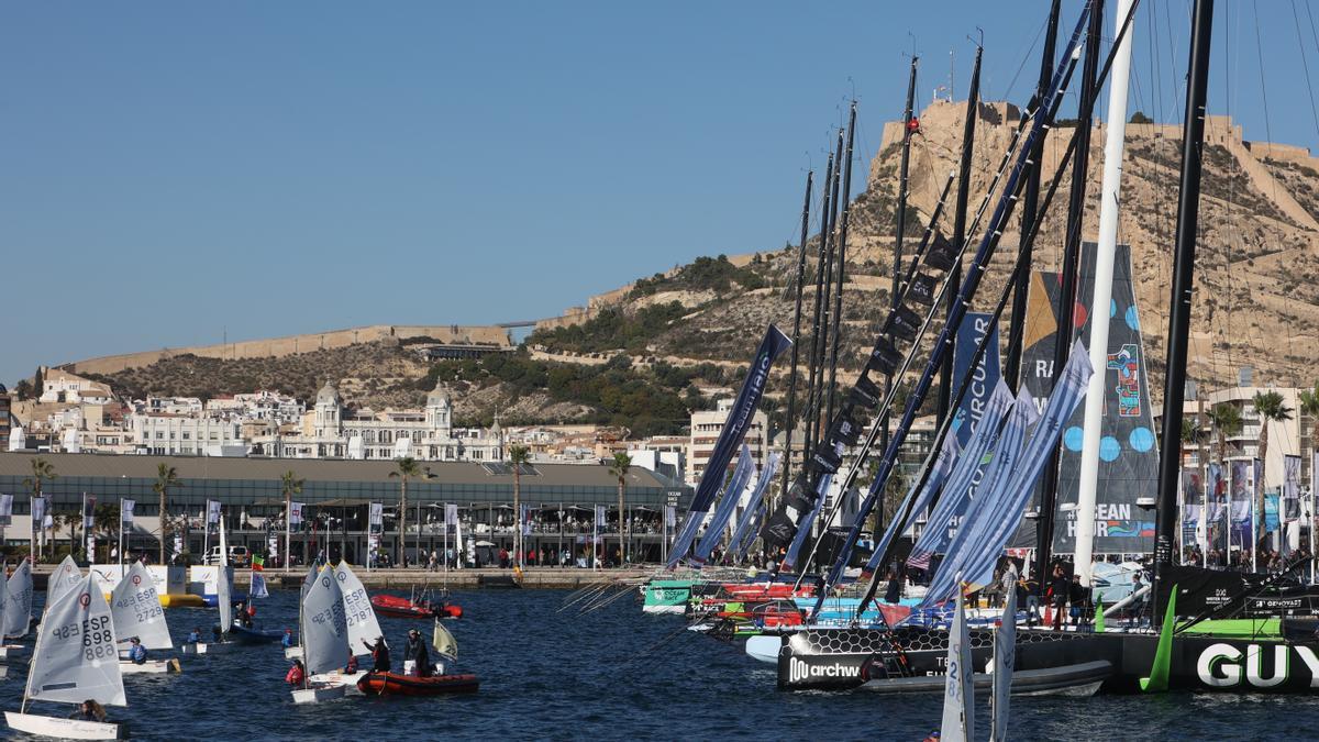 Imagen de los barcos en el puerto de Alicante antes de iniciarse la Ocea Race